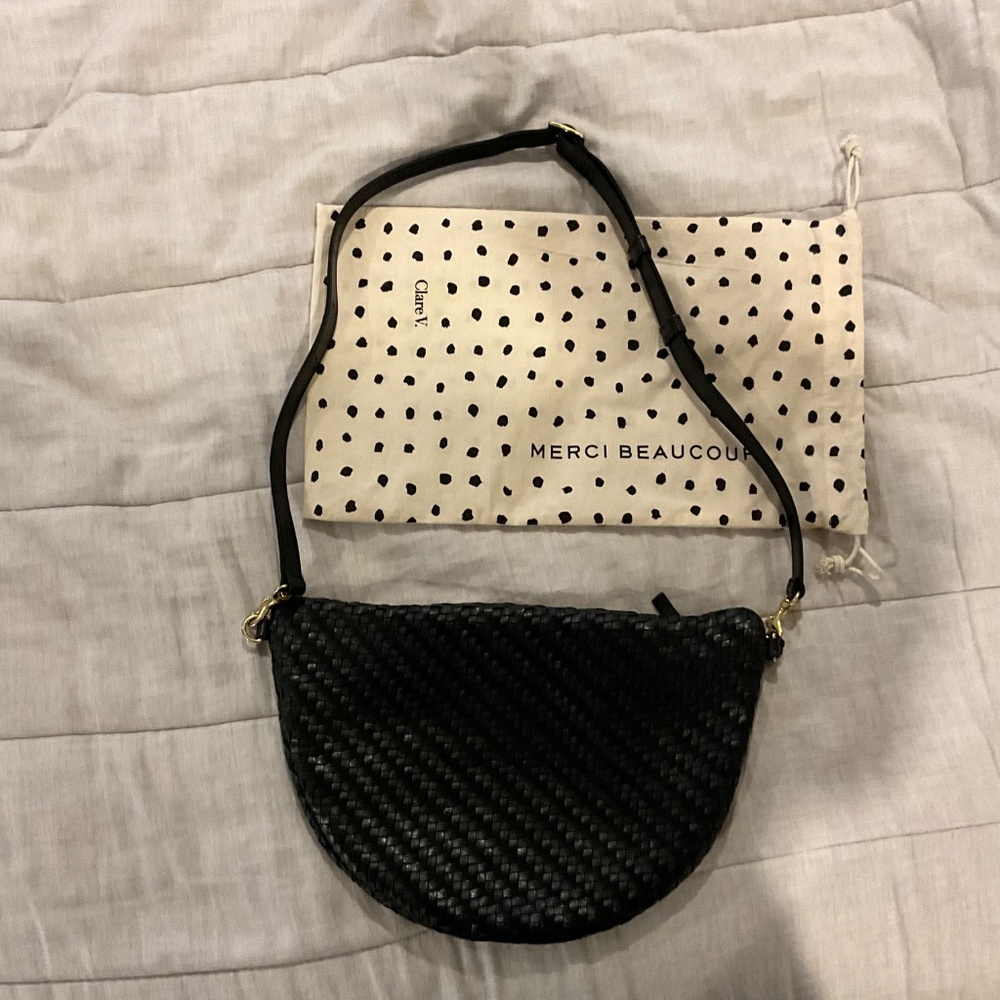 Clare V Black woven Grande fanny - Picture 3 of 5